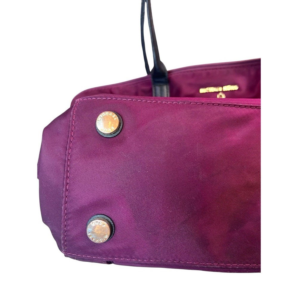 Michael Kors Womens Burgundy Inner Pockets Double Handle Classic Tote‎ Bag - Picture 9 of 10